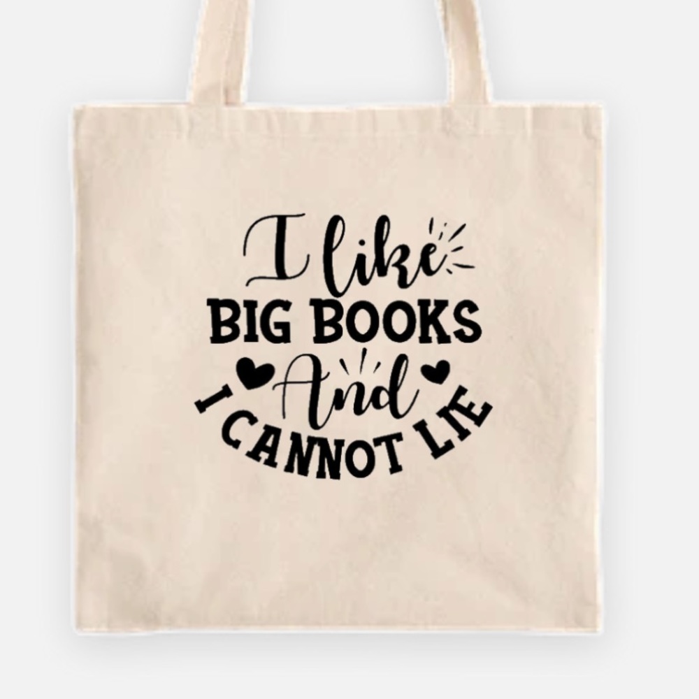 I like big books and I cannot lie tote bag